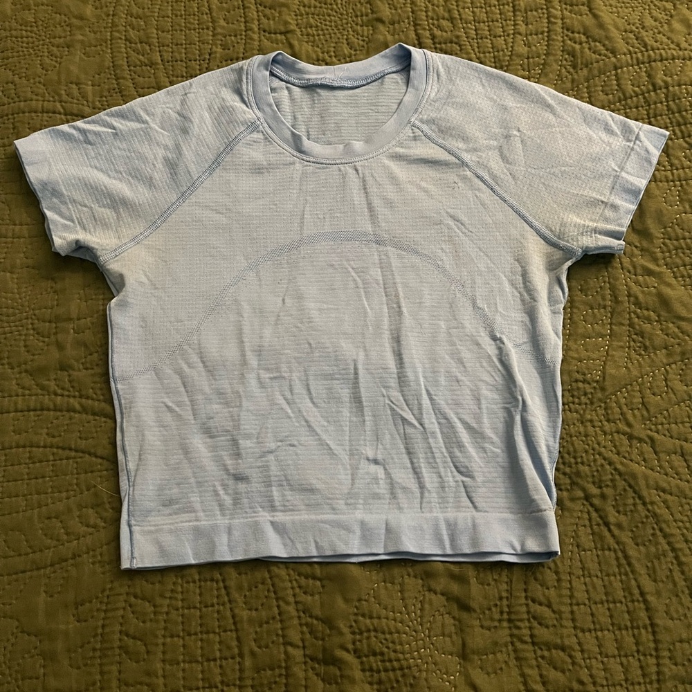 Lululemon Athletica Sky Blue Crop Top